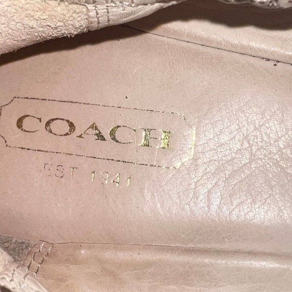 Coach Demi Gold Toe Cap Leather Snake Print Size 7.5 - Picture 14 of 14